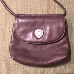 Beautiful crossbody fossil brown leather bag